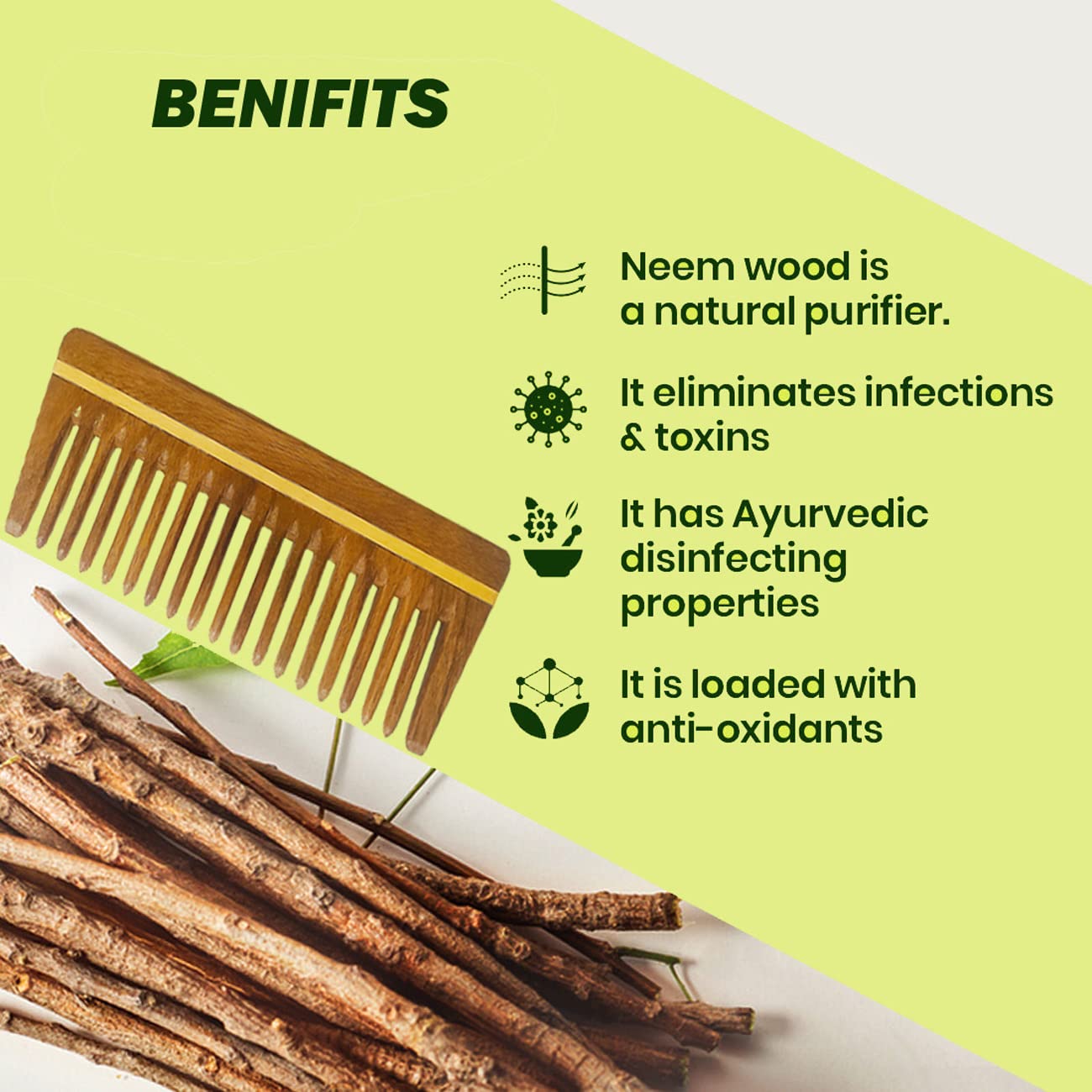 Original Neem Comb Set
