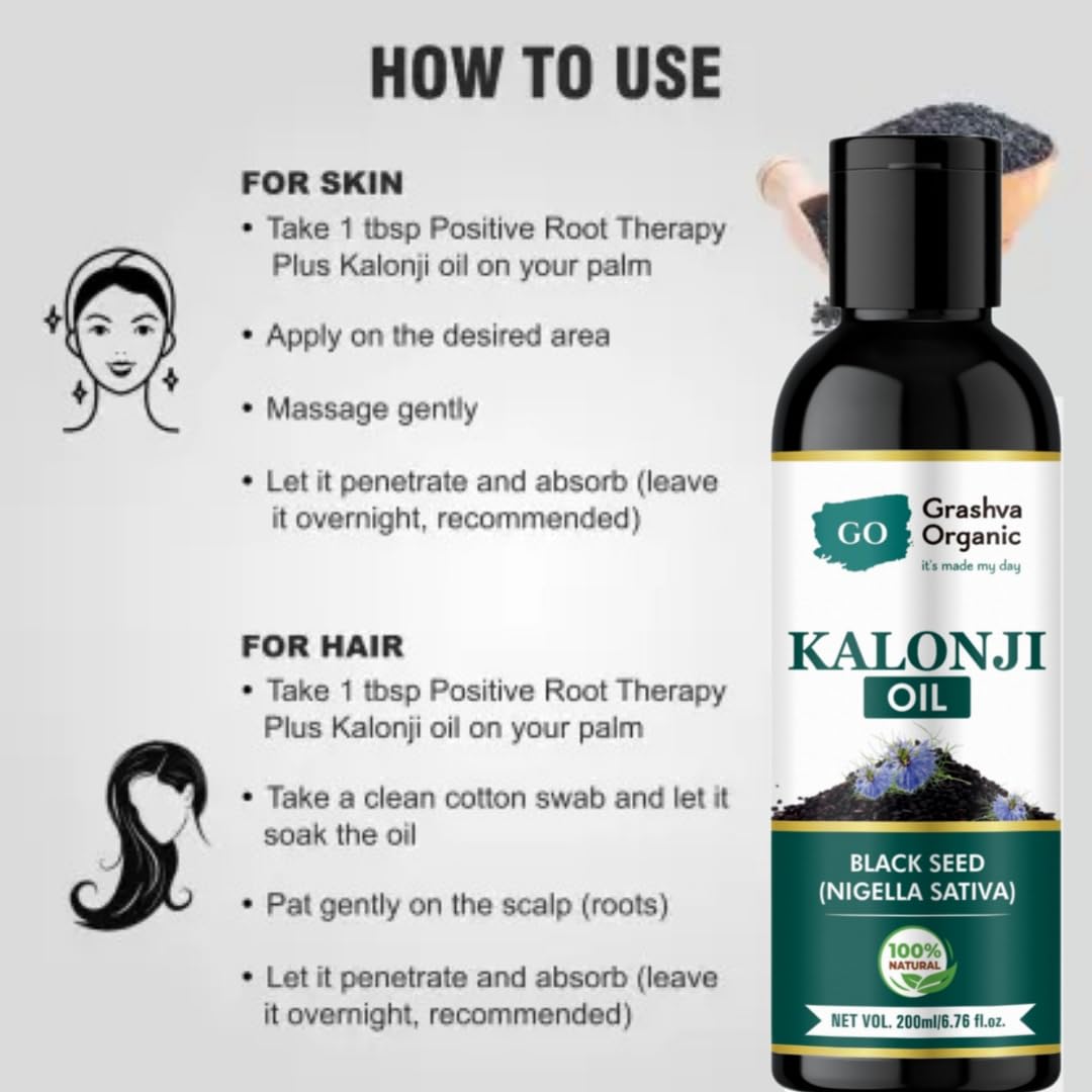 BUY 1 GET 1 (100ml+100ml) Offer - Black Seed Hair Oil