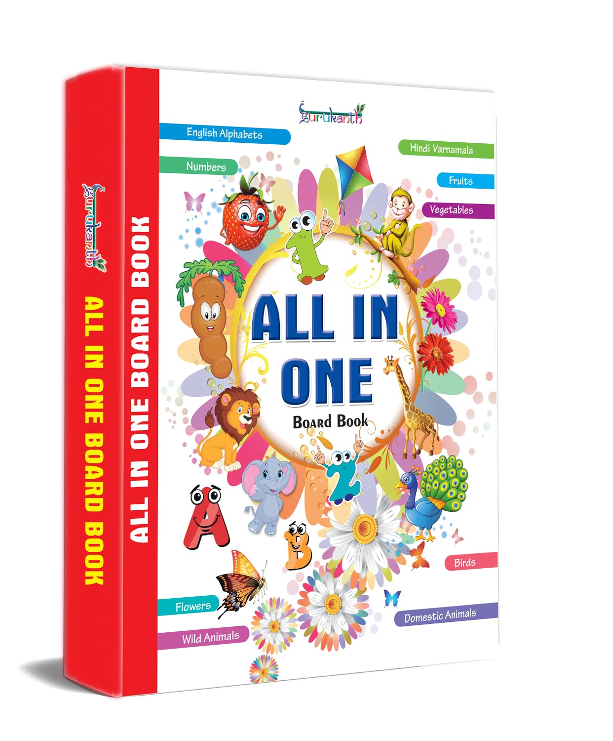 All-In-One Early Learning Board Book for Kids (Ages 2-6)