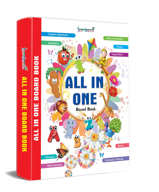 All-In-One Early Learning Board Book for Kids (Ages 2-6)