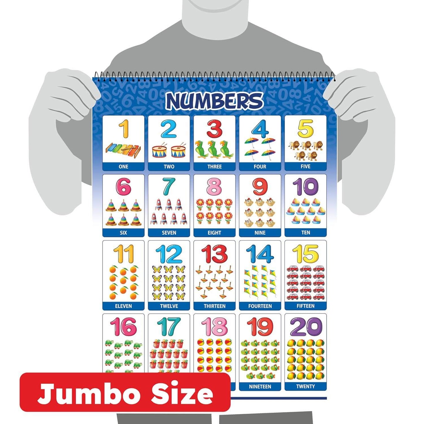 All-in-One Educational Wall Chart Set for Kids (Set of 16)