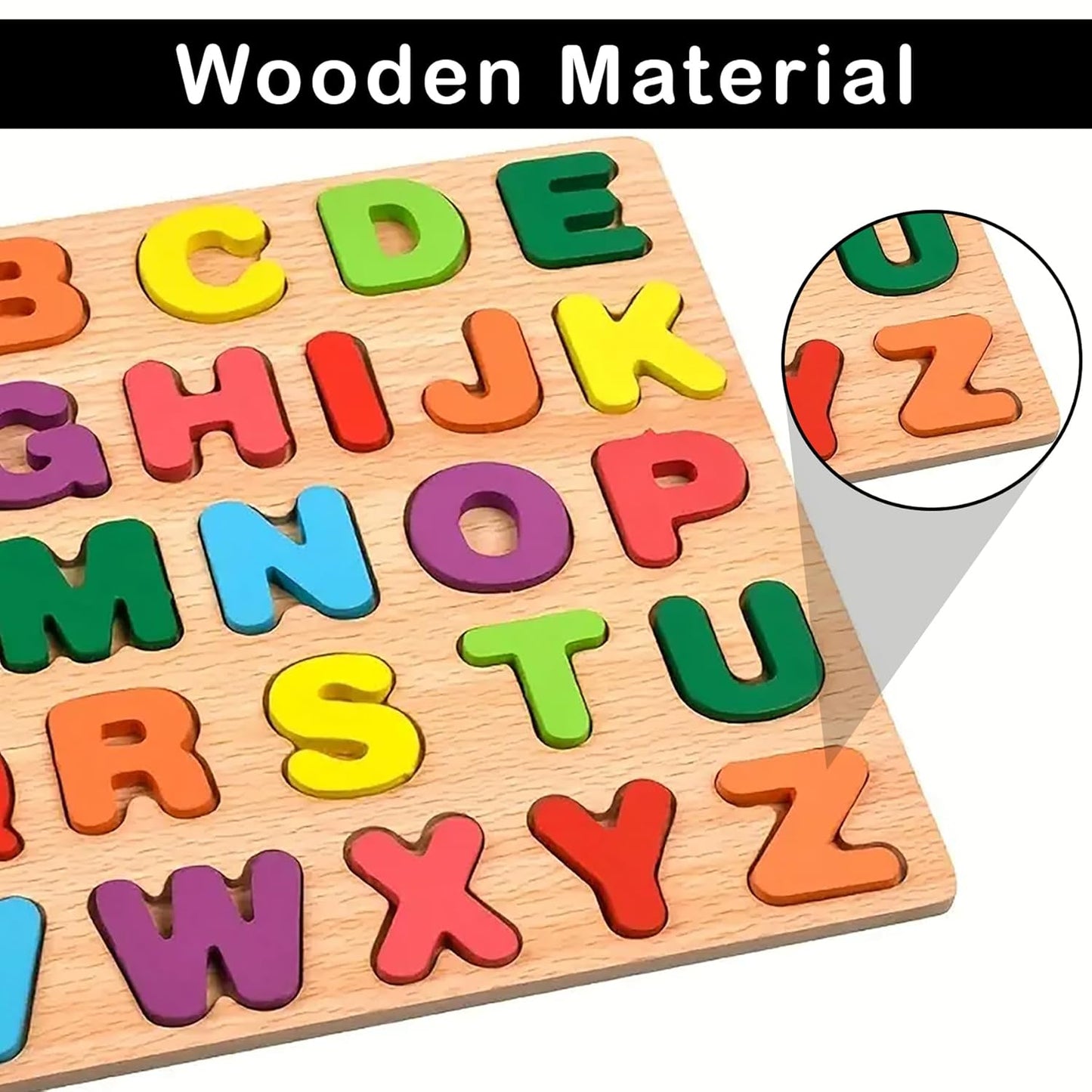 Wooden 3D Puzzle Board Set – Alphabets, Numbers & Shapes (Pack of 3)